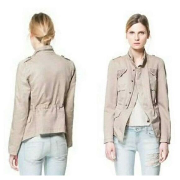 ZARA Basic Military Studded Jacket - Women’s XS - Picture 1 of 12